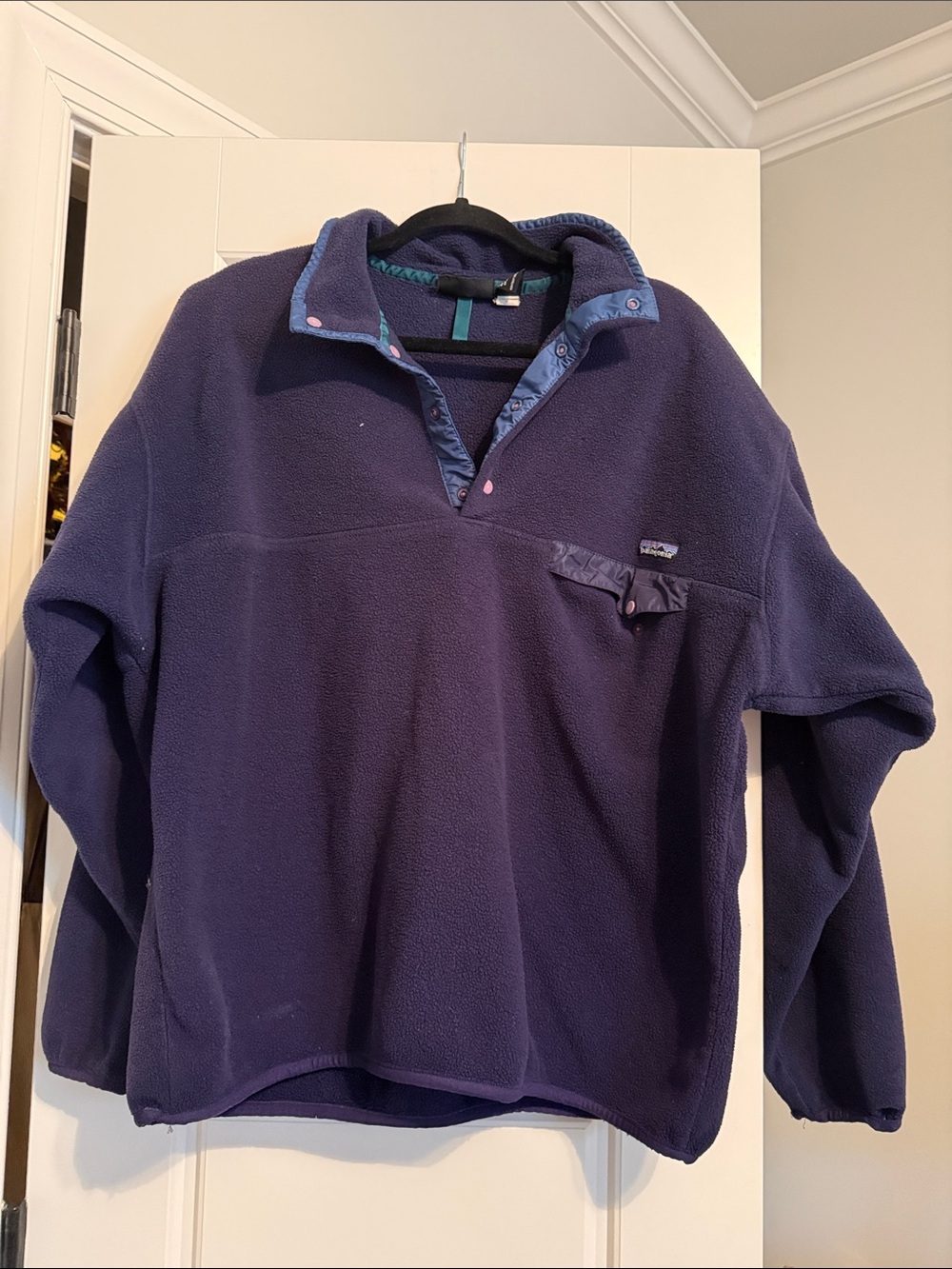 Patagonia Synchilla Men’s Navy Blue Zip-Front Fleece Pullover
